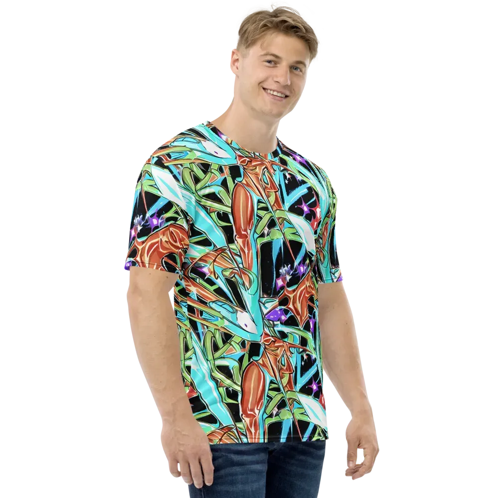 Vivid Overgrowth on Men's Crew Neck T-Shirt — Right