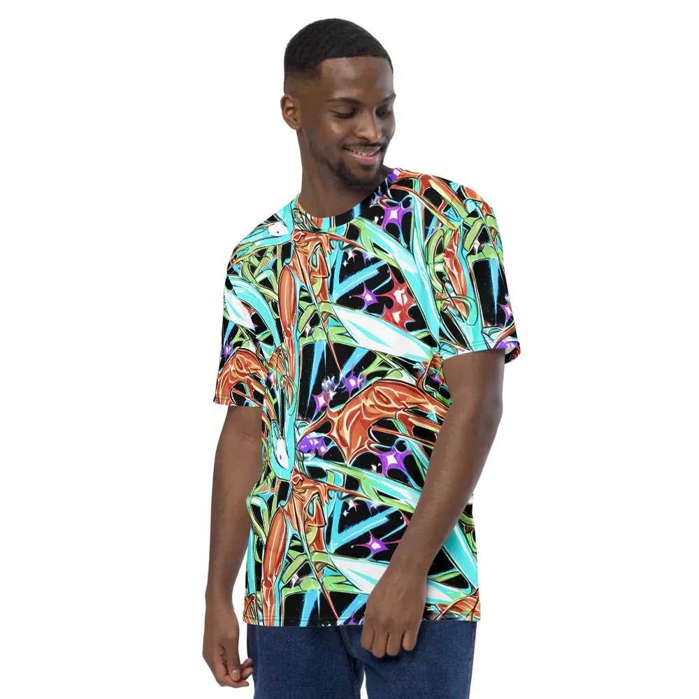 Vivid Overgrowth on Men's Crew Neck T-Shirt — Left