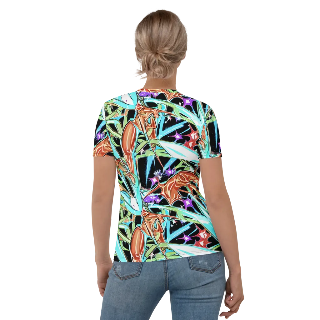 Vivid Overgrowth on Women's Crew Neck T-Shirt — Back