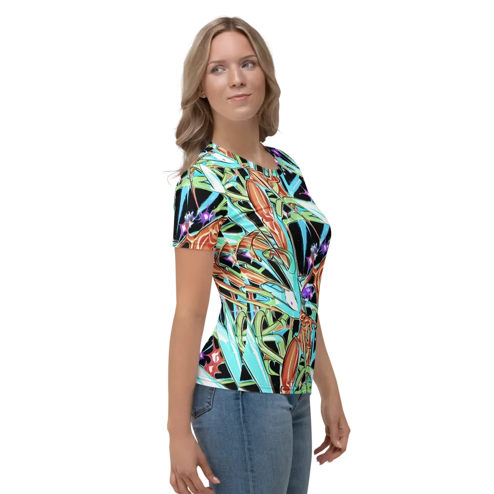 Vivid Overgrowth on Women's Crew Neck T-Shirt — Right