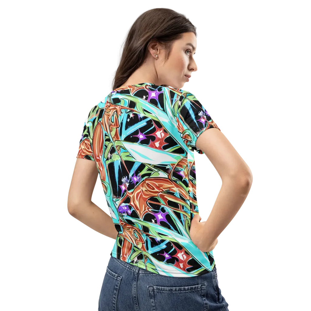Vivid Overgrowth on Women's Crew Neck T-Shirt — Back
