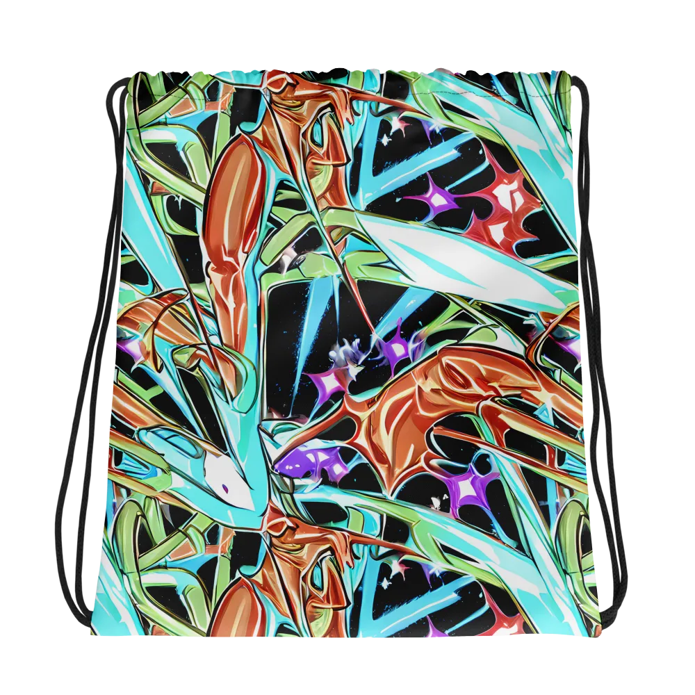 Vivid Overgrowth on Drawstring Bag — Photo