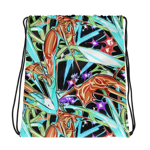 Vivid Overgrowth on a Drawstring Bag
