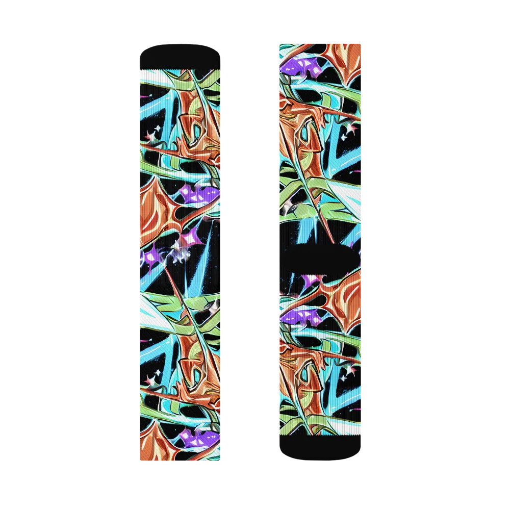 Vivid Overgrowth on Socks — Left Sock