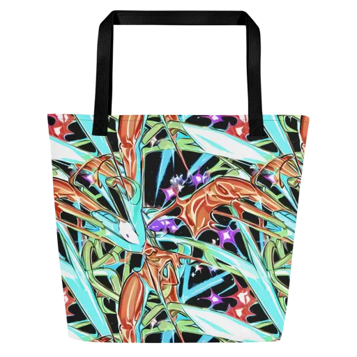 Vivid Overgrowth on a Large Tote Bag W/ Pocket