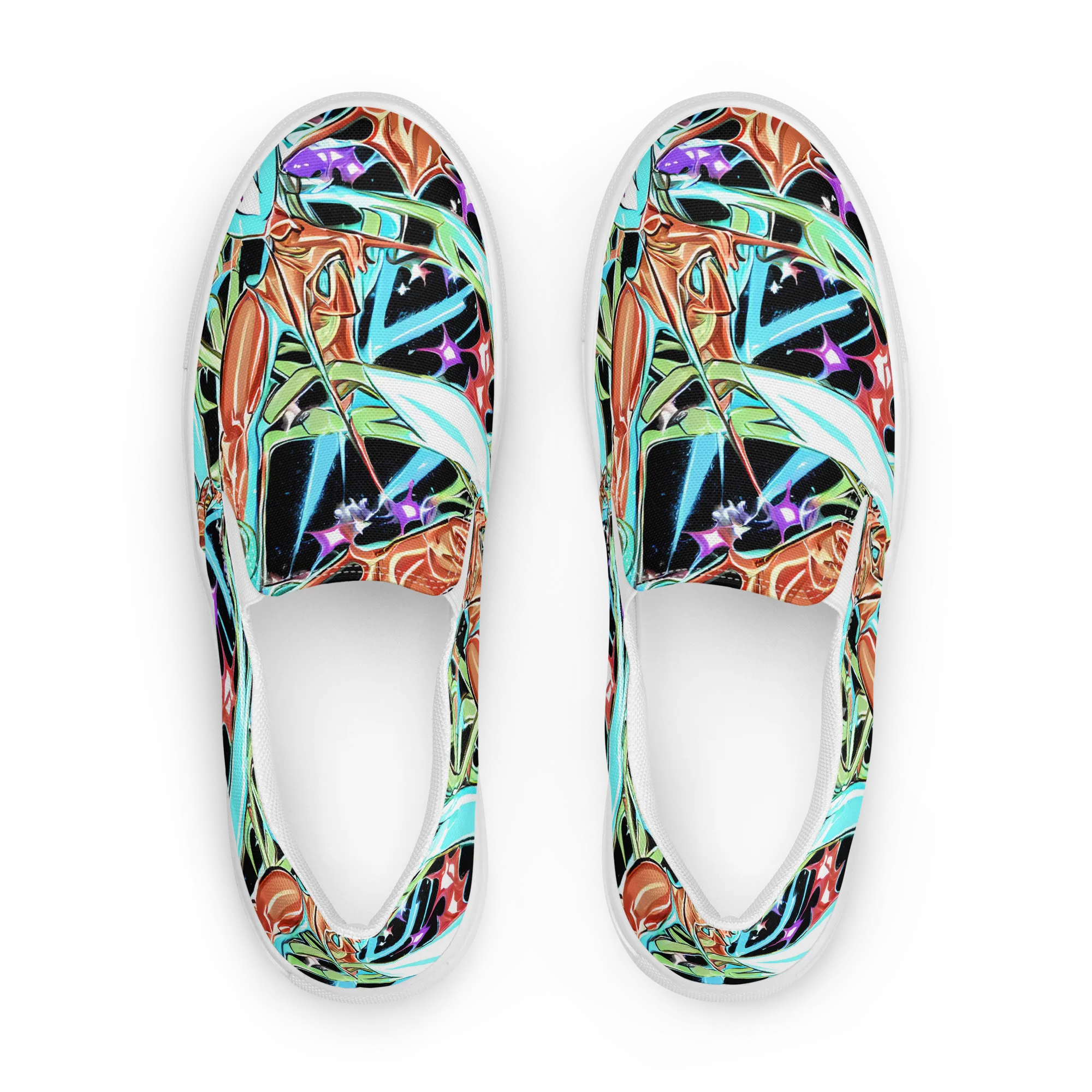 Vivid Overgrowth on Women's Slip-On Canvas Shoes — Front