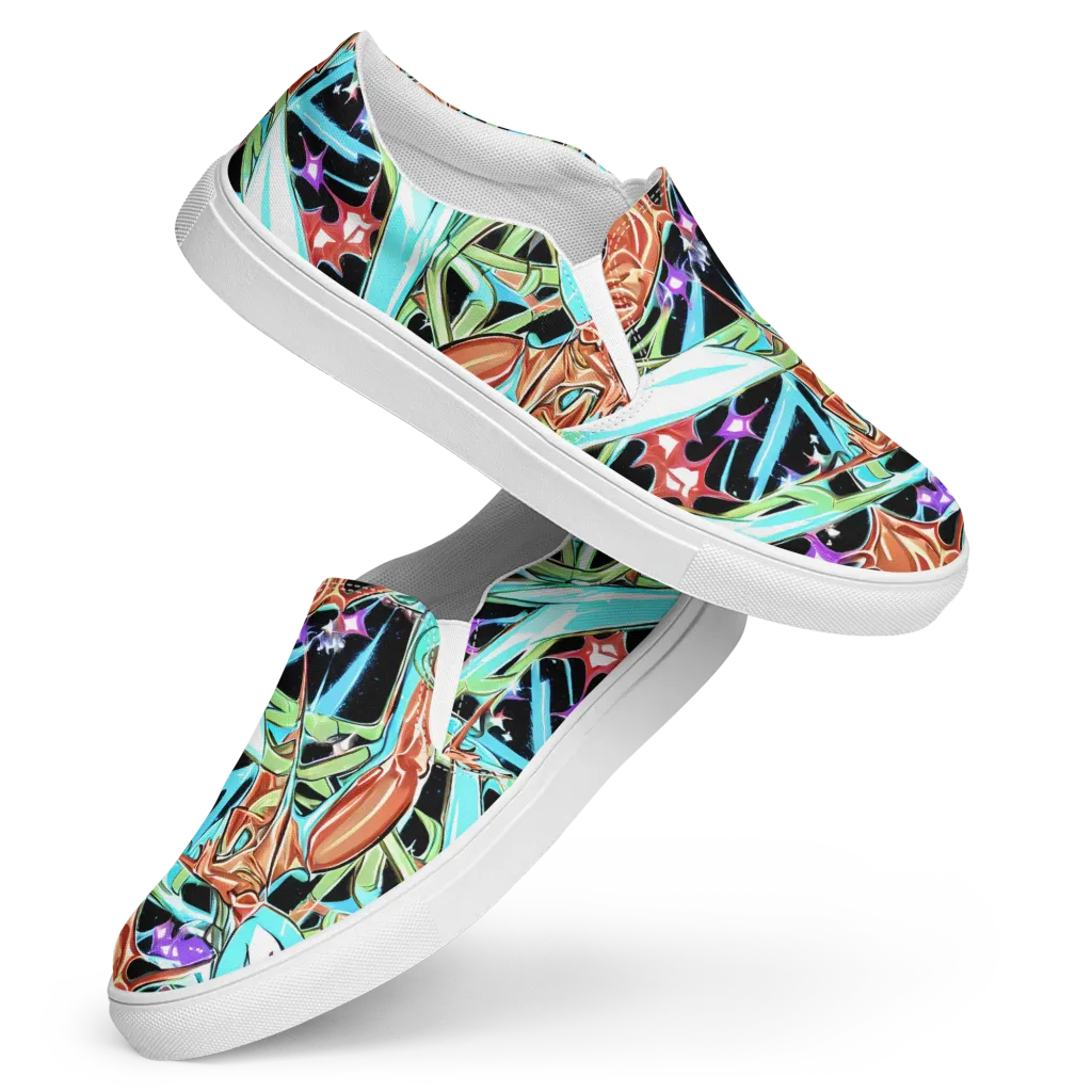 Vivid Overgrowth on Women's Slip-On Canvas Shoes — Front