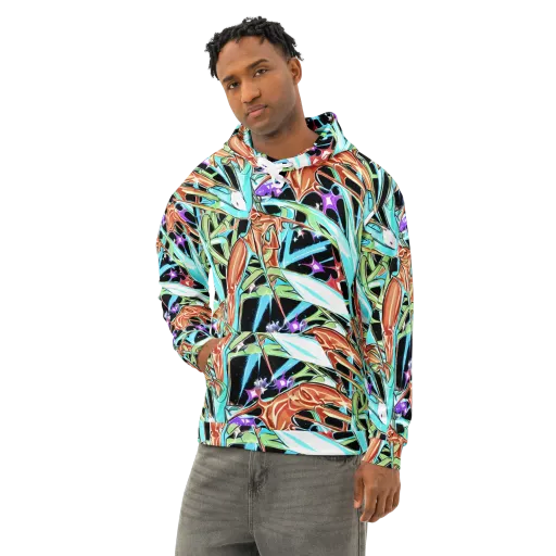 Vivid Overgrowth on a Cotton Hoodie