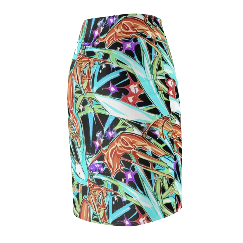 Vivid Overgrowth on Pencil Skirt — Back Side