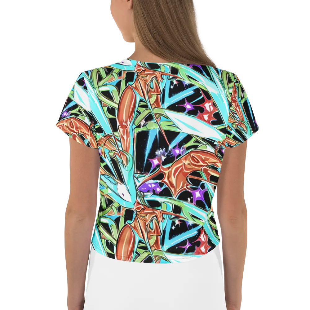 Vivid Overgrowth on Crop Tee — Back