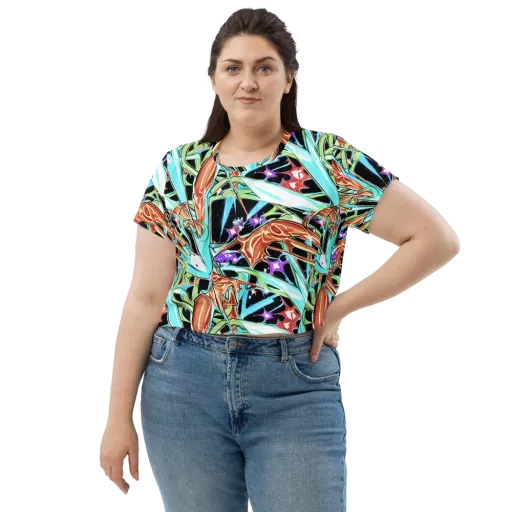 Vivid Overgrowth on a Crop Tee