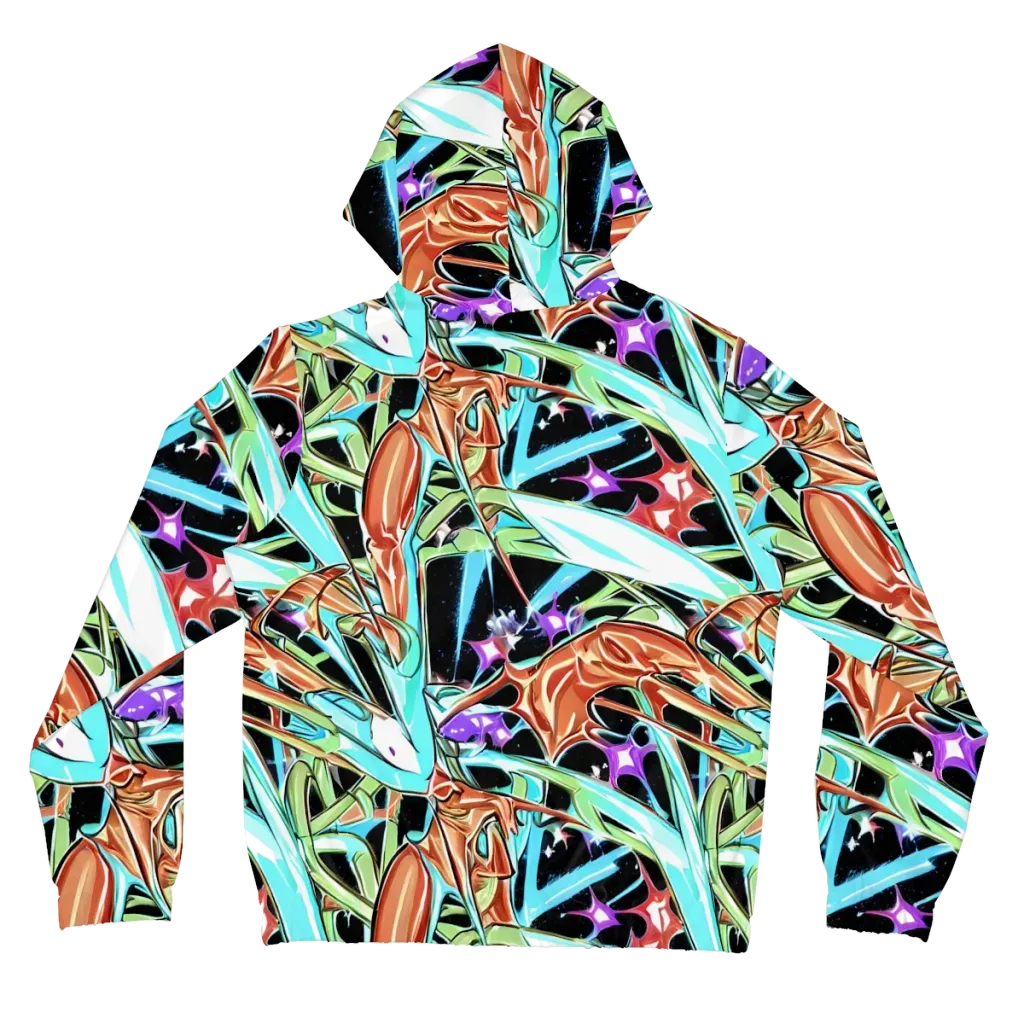 Vivid Overgrowth on Women's Full-Zip Hoodie — Back