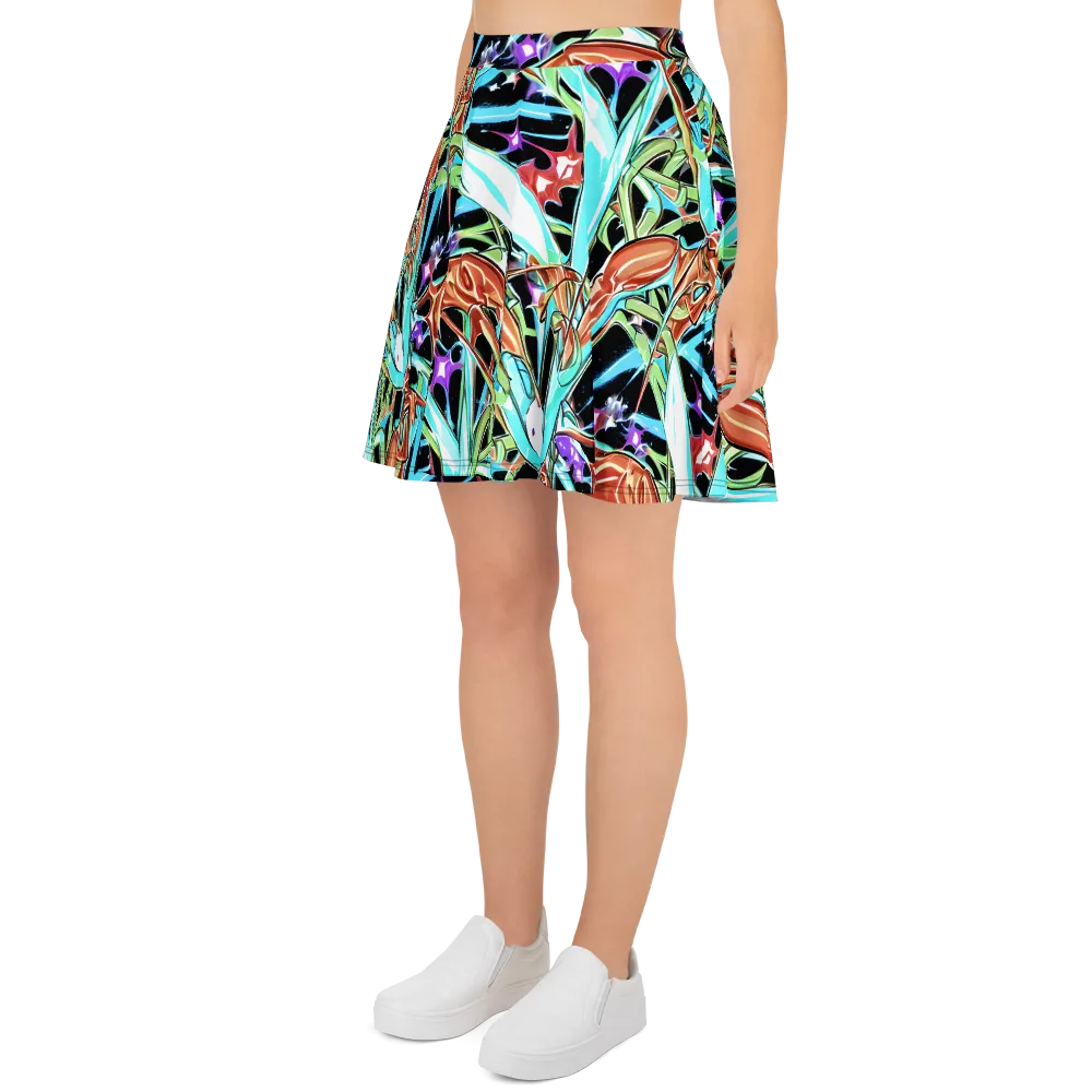 Vivid Overgrowth on Skater Skirt — Left