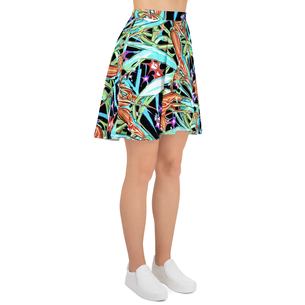 Vivid Overgrowth on Skater Skirt — Right