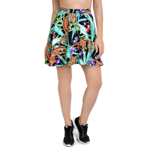 Vivid Overgrowth on a Skater Skirt