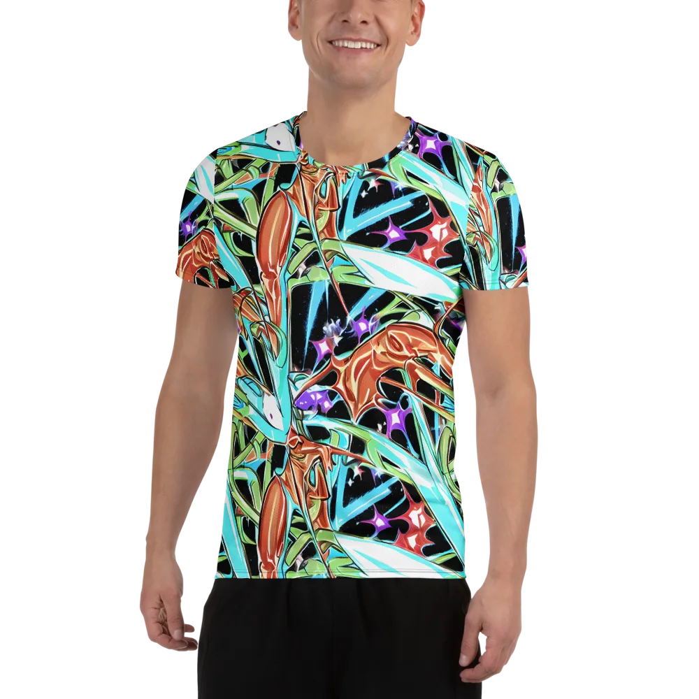 Vivid Overgrowth on Men's Athletic T-Shirt — Front