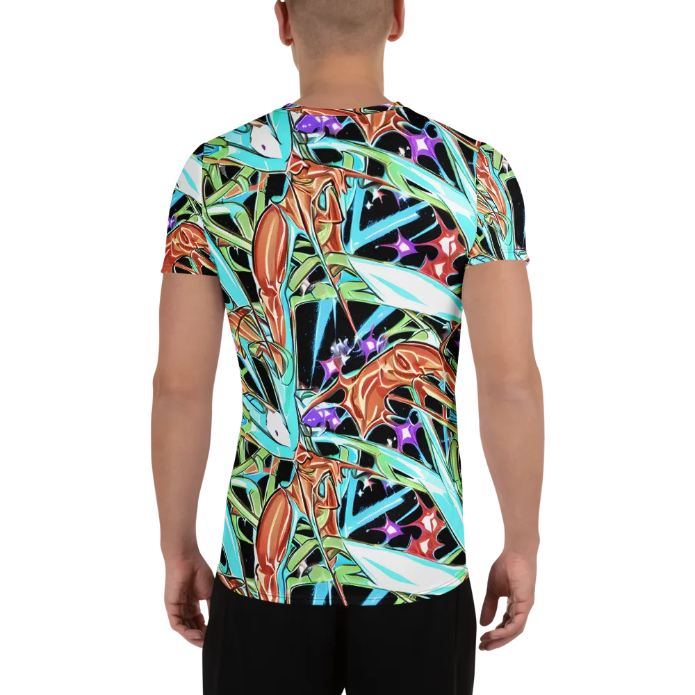 Vivid Overgrowth on Men's Athletic T-Shirt — Back