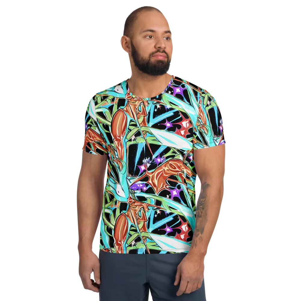 Vivid Overgrowth on Men's Athletic T-Shirt — Front