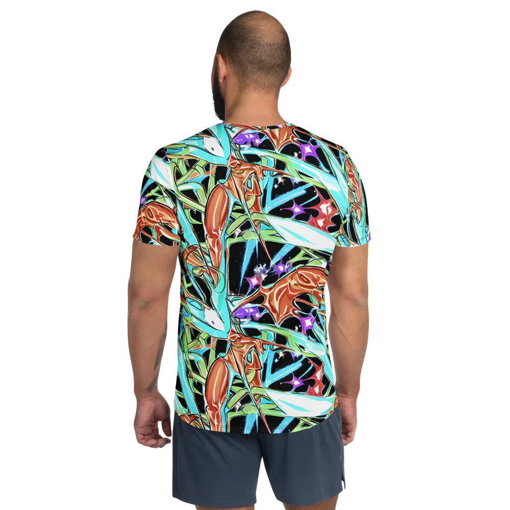Vivid Overgrowth on Men's Athletic T-Shirt — Back