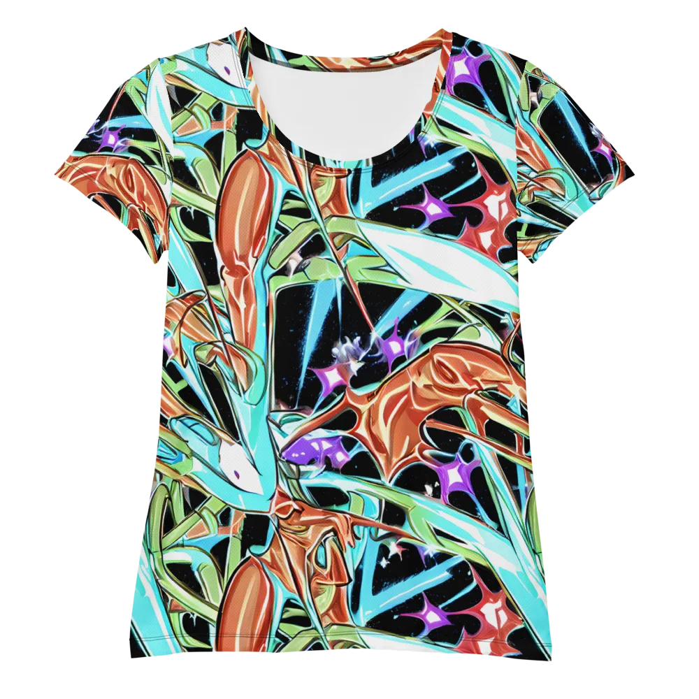 Vivid Overgrowth on Women's Athletic T-Shirt — Front