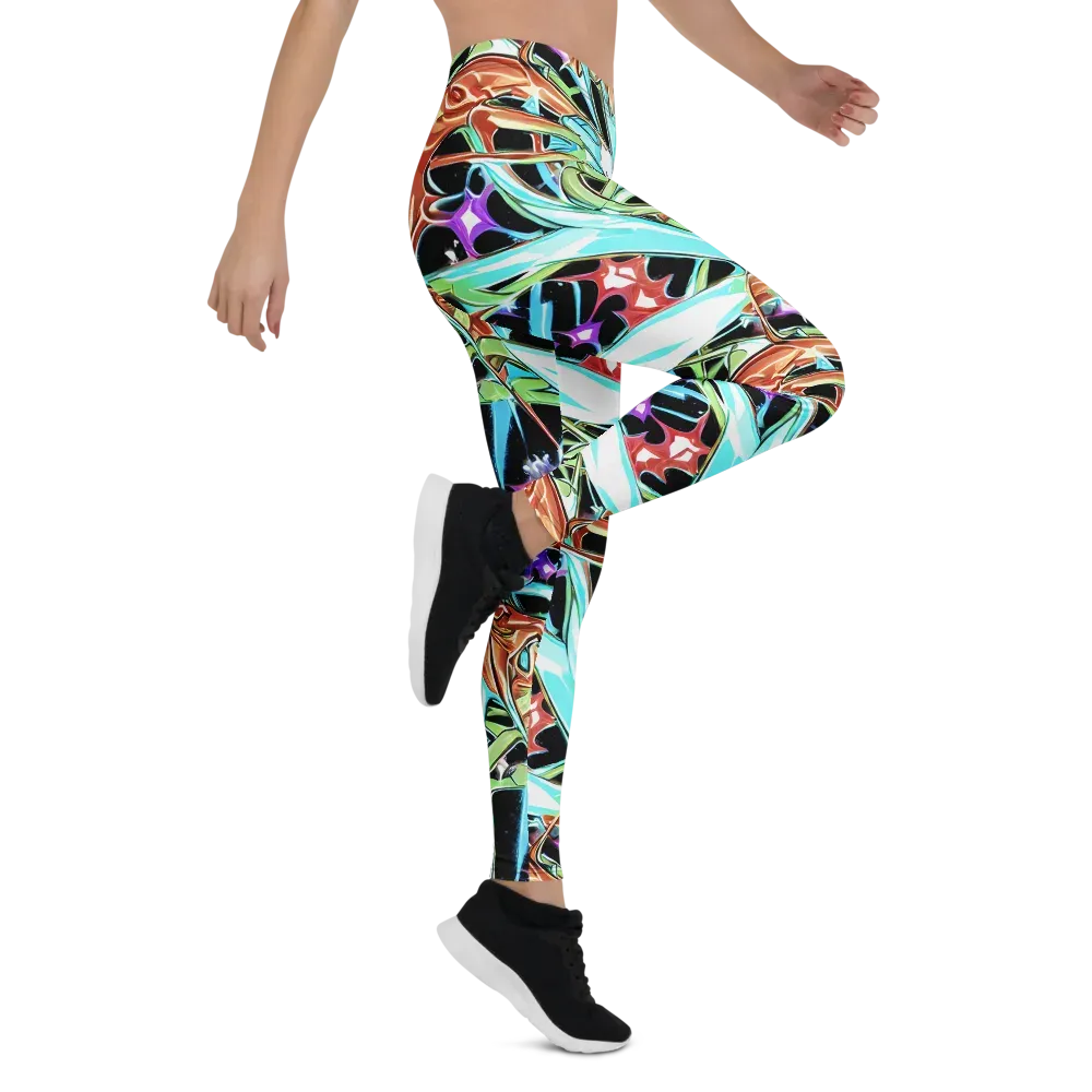 Vivid Overgrowth on Leggings — Right