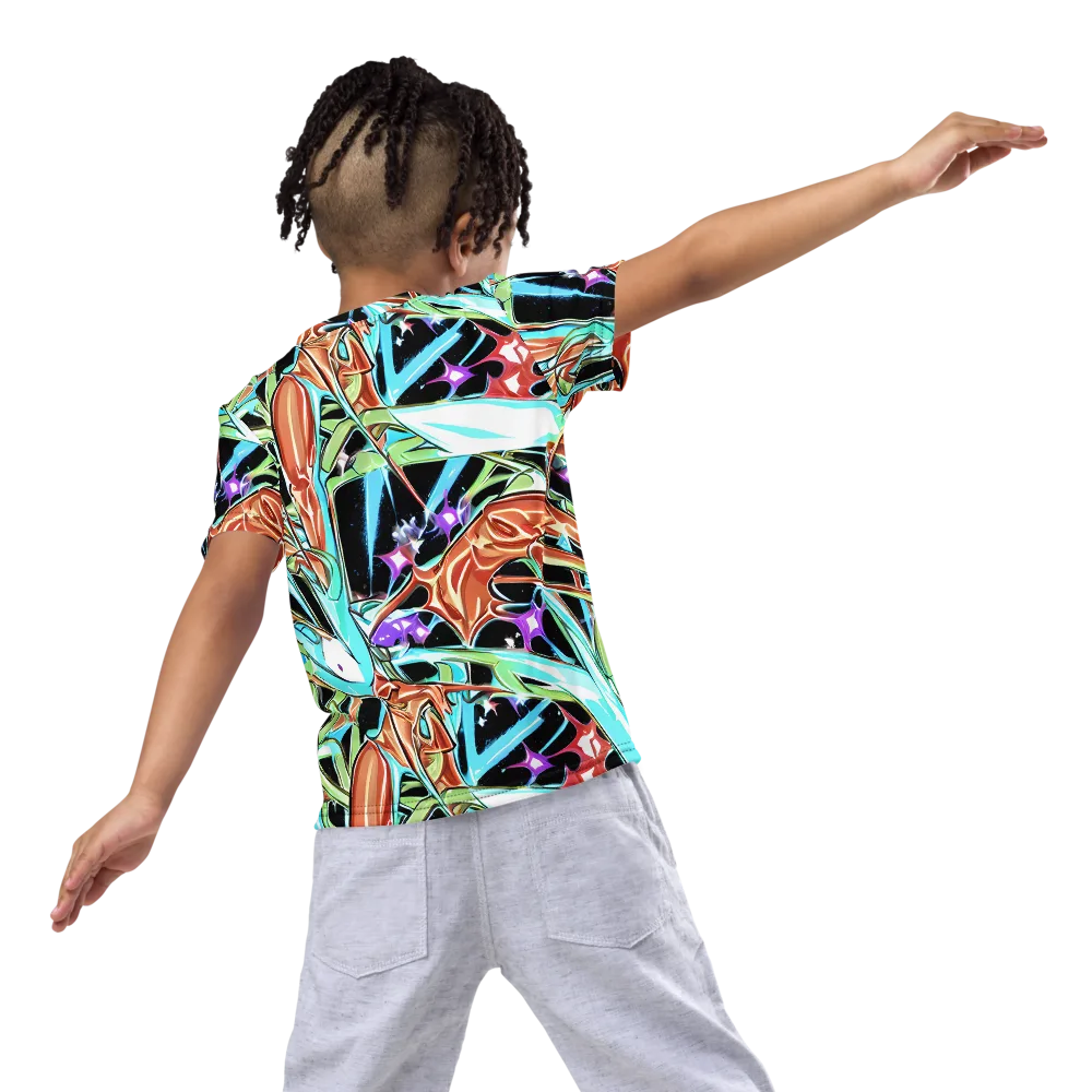 Vivid Overgrowth on Kids Crew Neck T-Shirt — Back