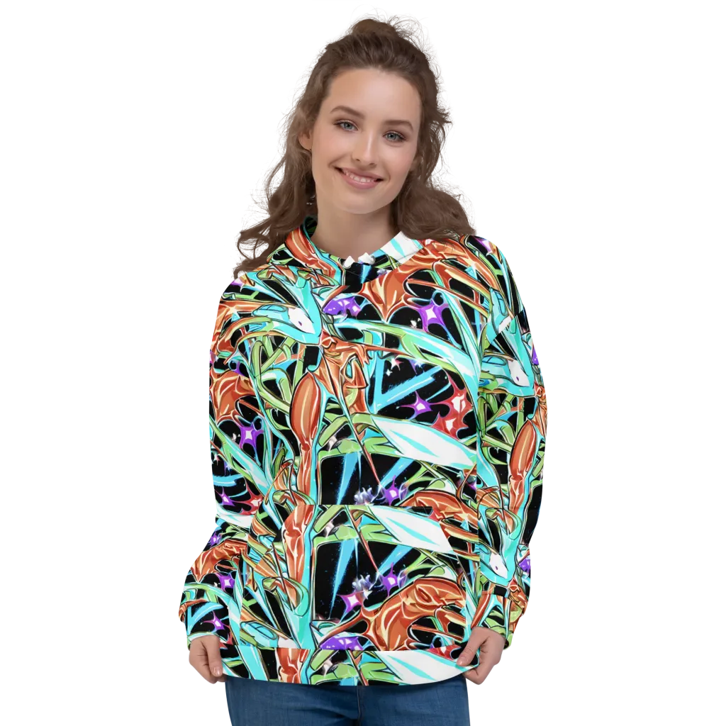 Vivid Overgrowth on Hoodie — Front