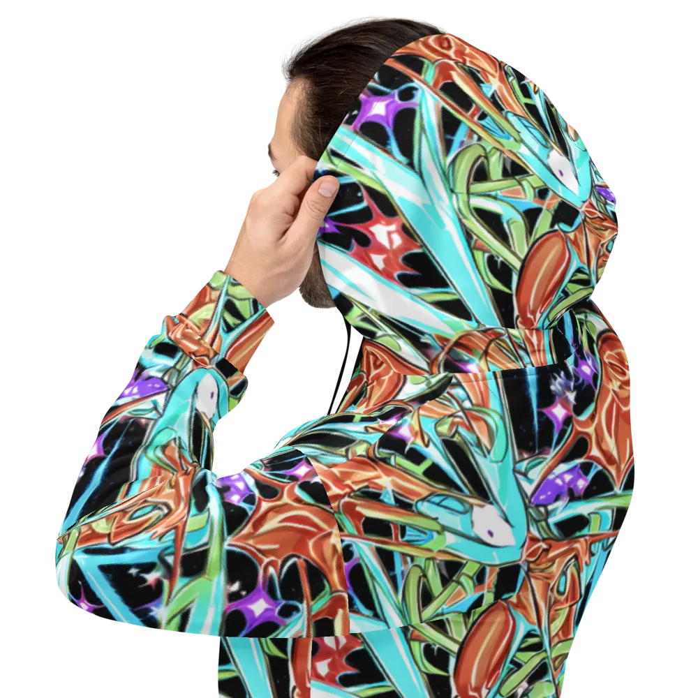 Vivid Overgrowth on Hoodie — Back