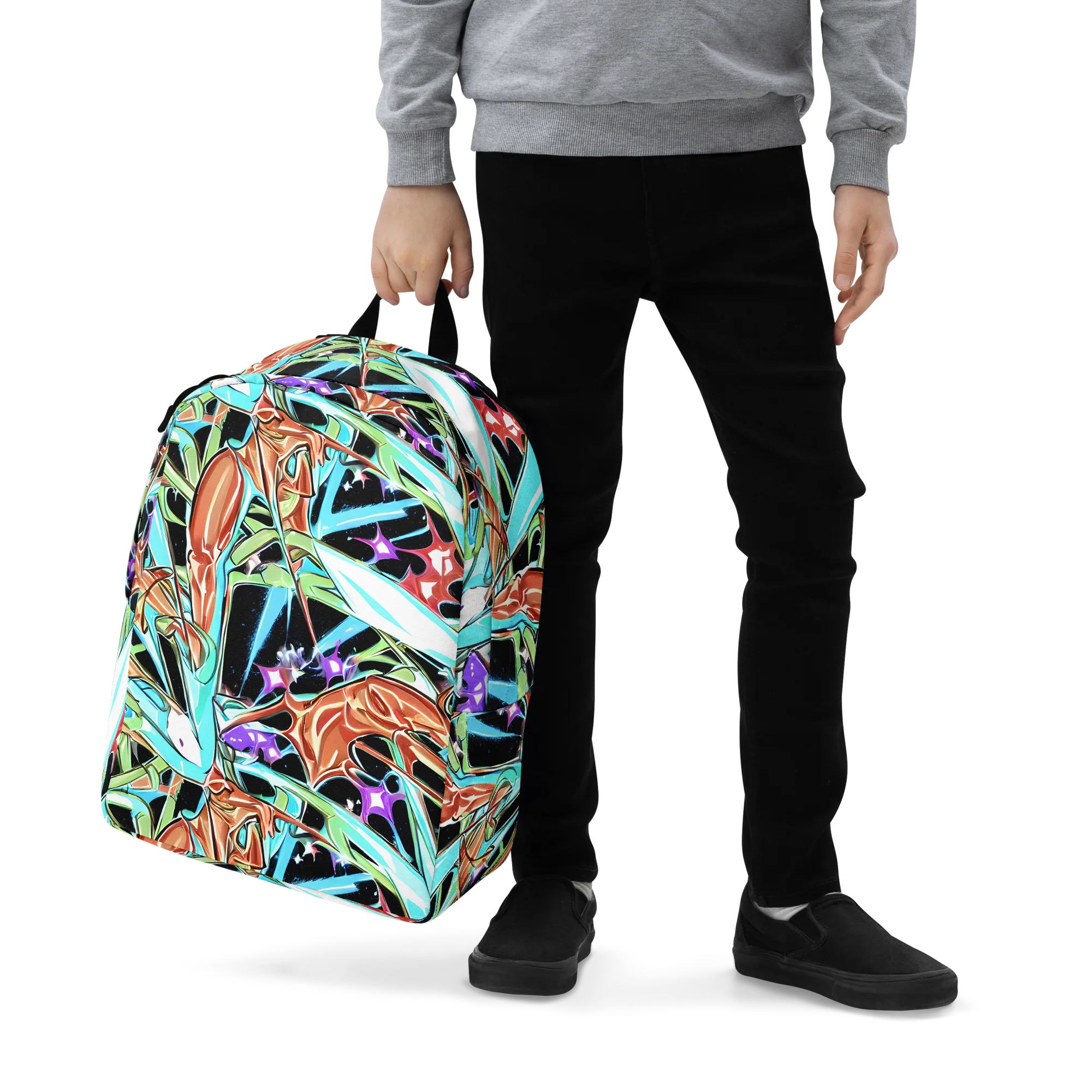 Vivid Overgrowth on Minimalist Backpack — Zoomed-in
