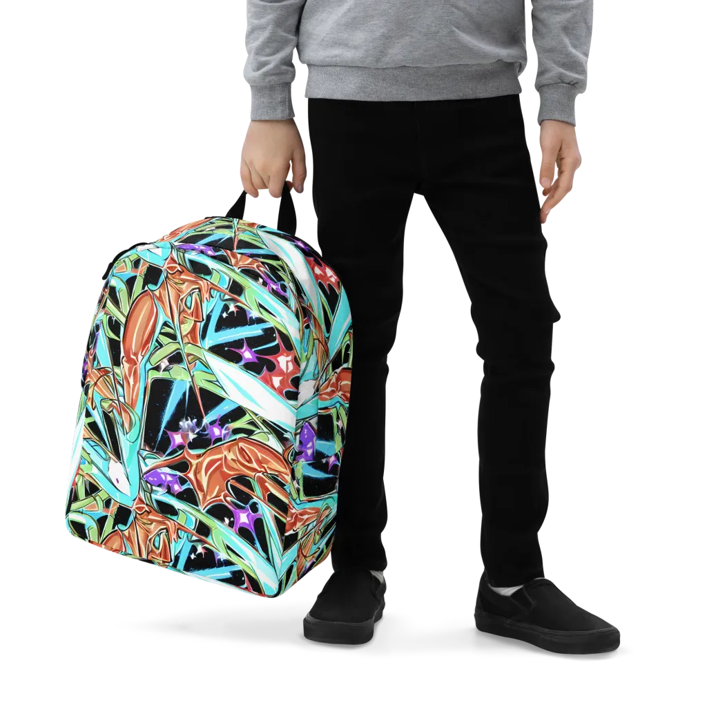 Vivid Overgrowth on Minimalist Backpack — Zoomed-in