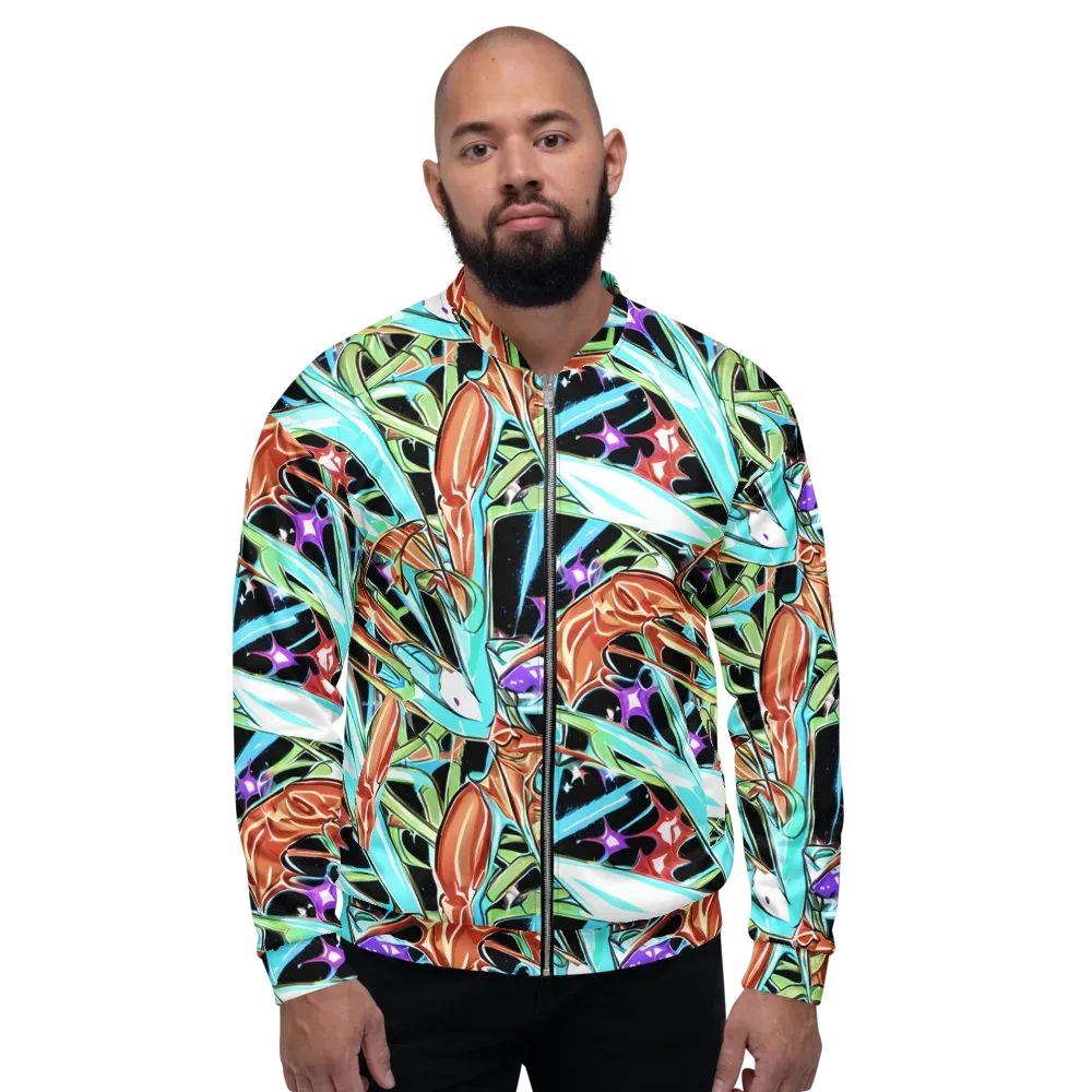 Vivid Overgrowth on Bomber Jacket — Front