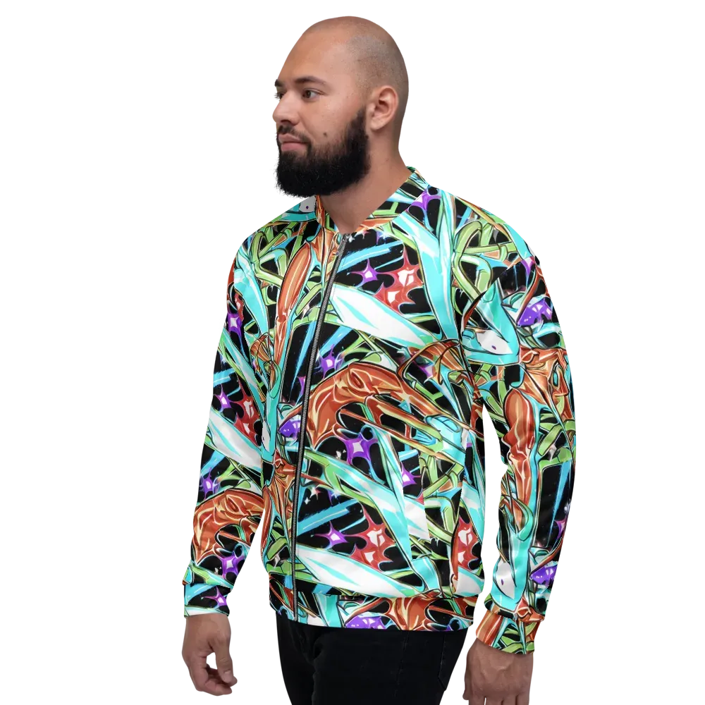 Vivid Overgrowth on Bomber Jacket — Left