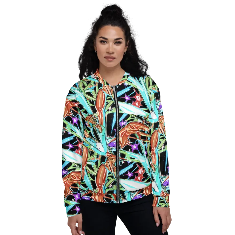 Vivid Overgrowth on Bomber Jacket — Front
