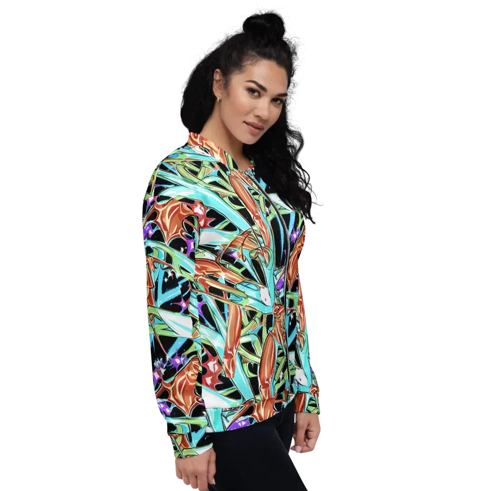 Vivid Overgrowth on Bomber Jacket — Right