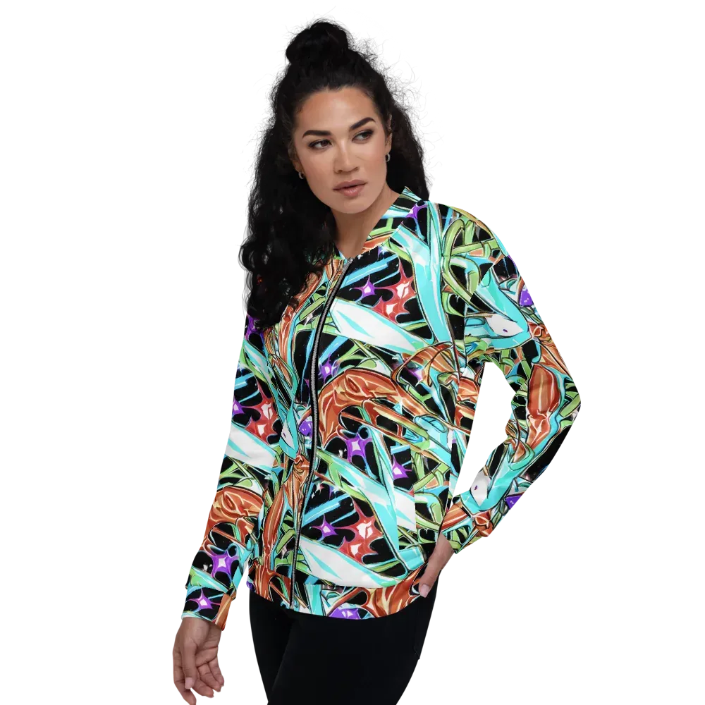 Vivid Overgrowth on Bomber Jacket — Left