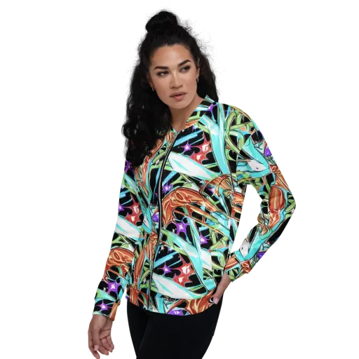 Vivid Overgrowth on a Bomber Jacket