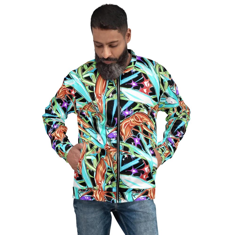 Vivid Overgrowth on Bomber Jacket — Front