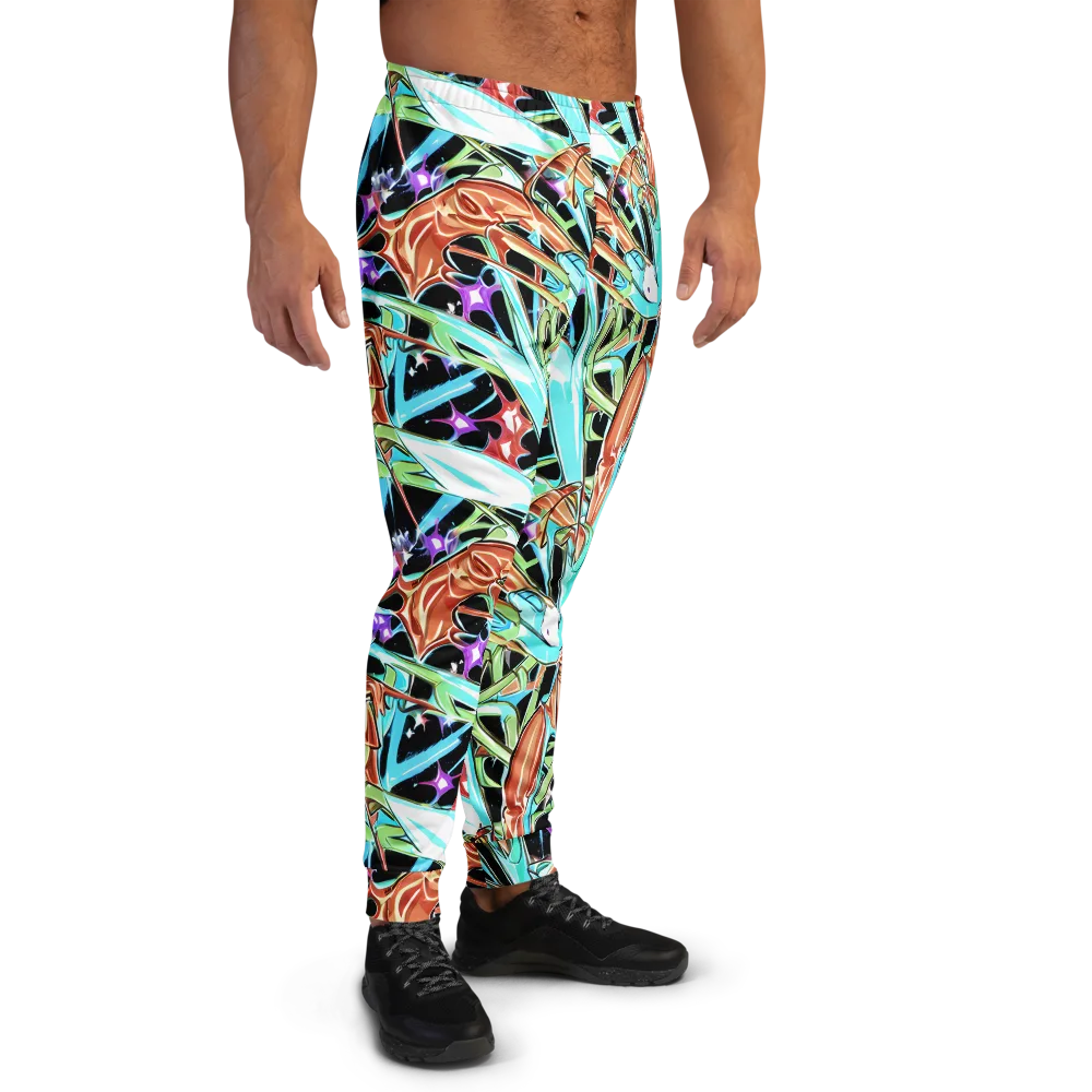 Vivid Overgrowth on Men's Joggers — Right