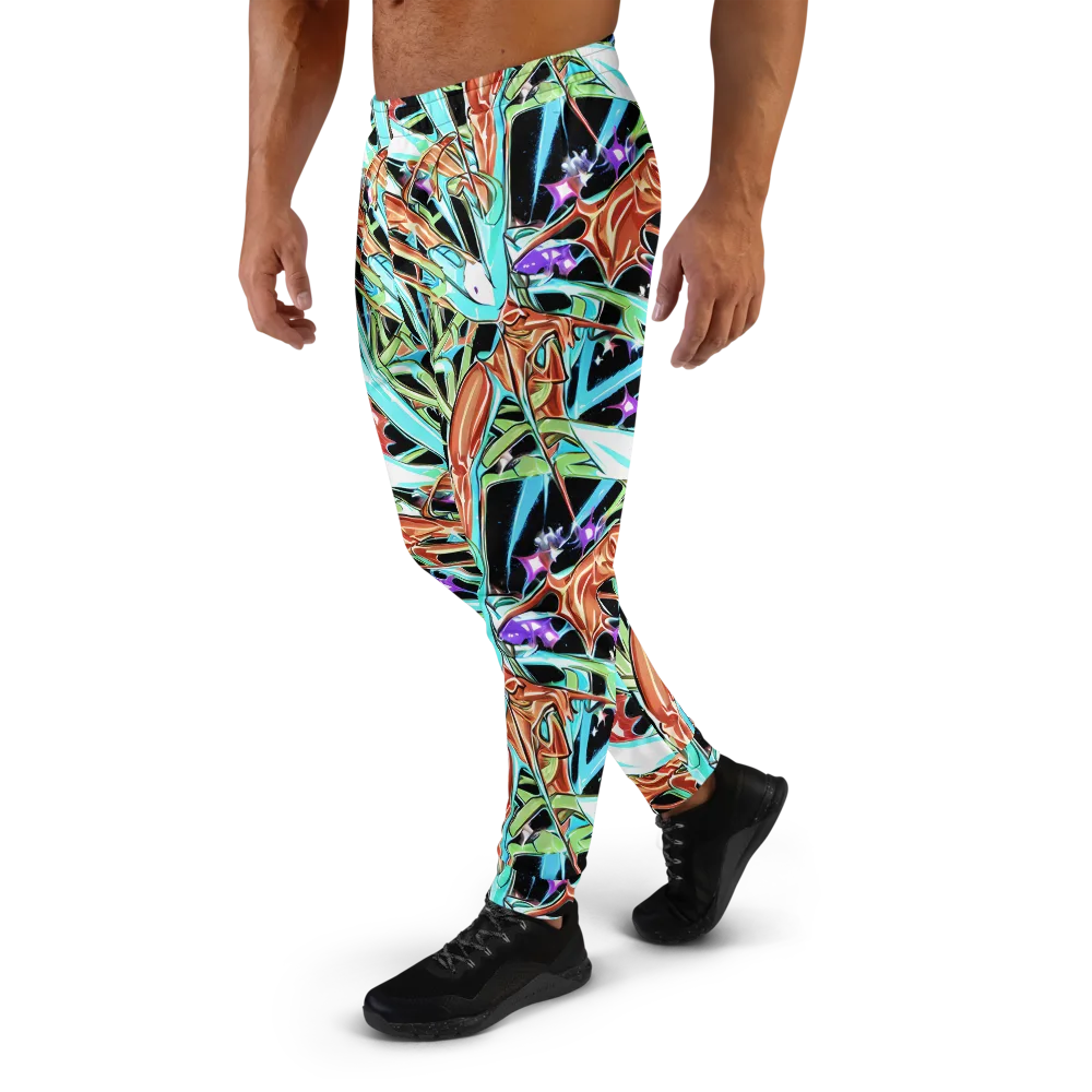 Vivid Overgrowth on Men's Joggers — Left