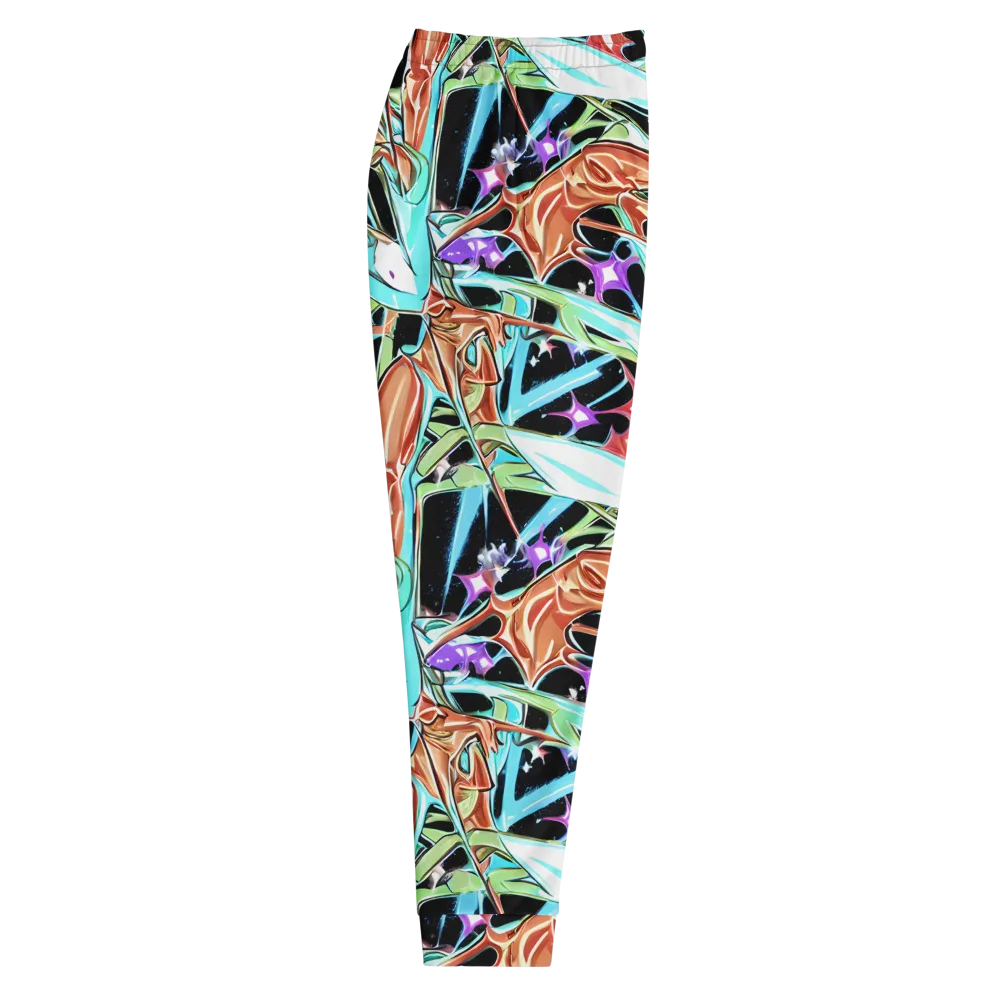 Vivid Overgrowth on Men's Joggers — Right