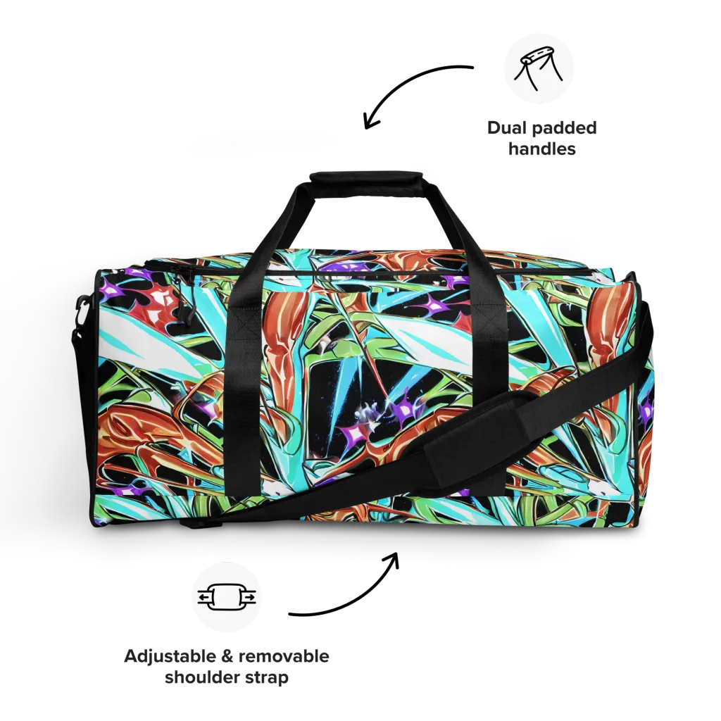 Vivid Overgrowth on Duffle Bag — Front