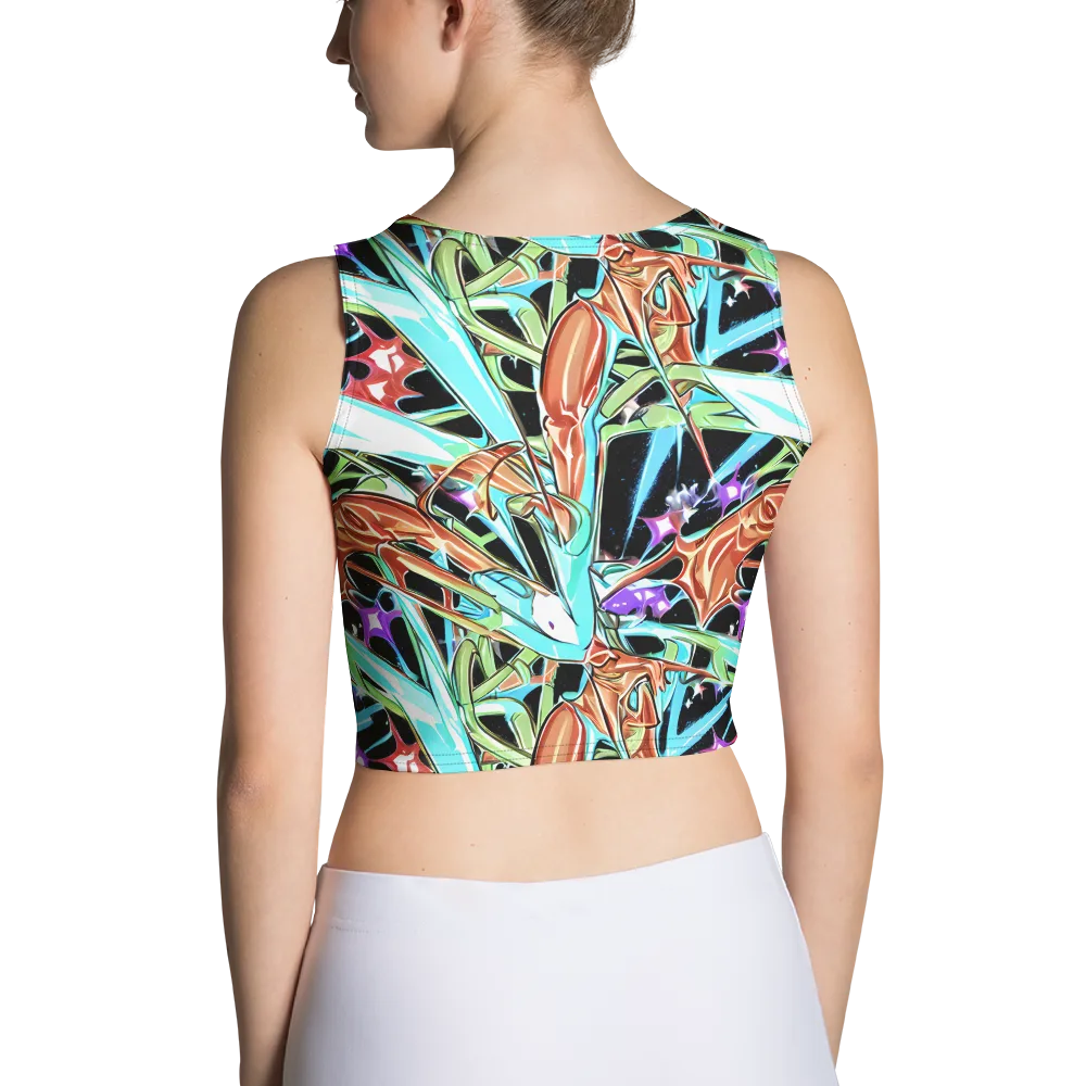 Vivid Overgrowth on Crop Top — Back