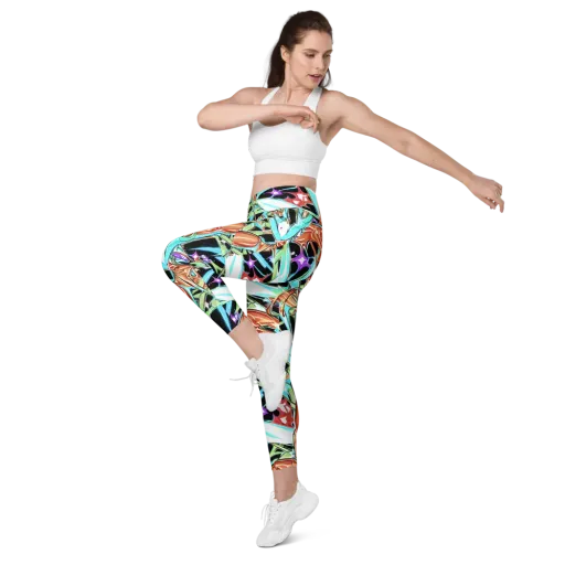Vivid Overgrowth on a Leggings with Pockets