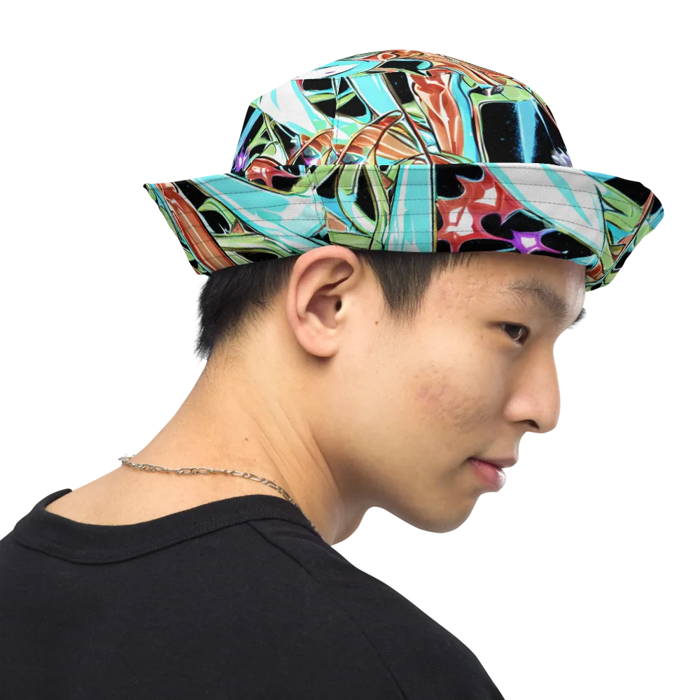 Vivid Overgrowth on Reversible Bucket Hat — Right Outside