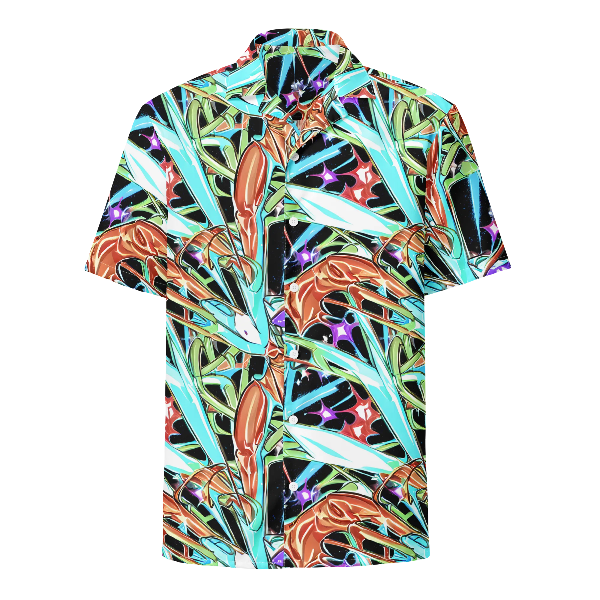 Vivid Overgrowth on Button Shirt — Front