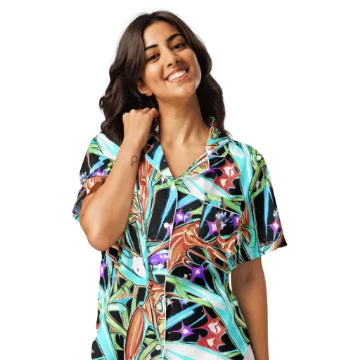 Vivid Overgrowth on a Women's Short Sleeve Pajama Top