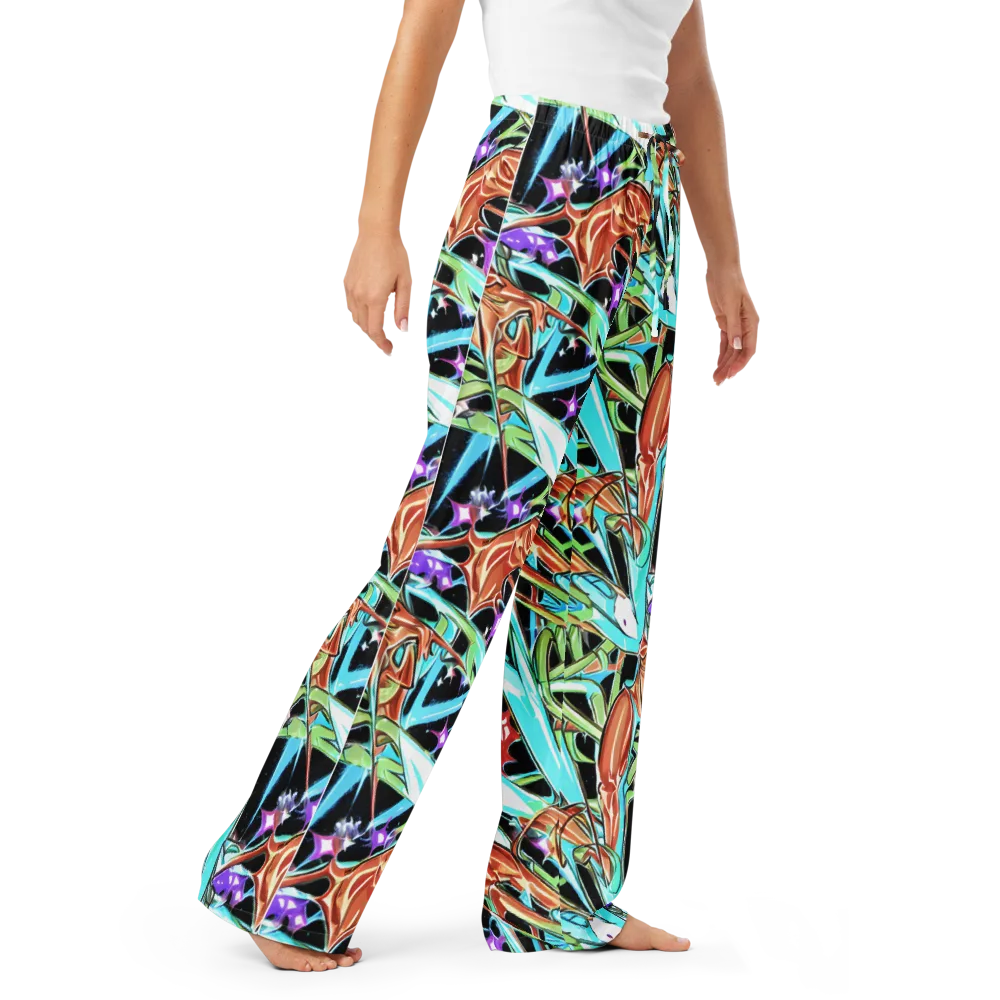 Vivid Overgrowth on Women's Pajama Pants — Right Front