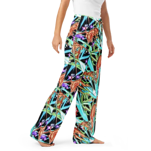 Vivid Overgrowth on a Women's Pajama Pants