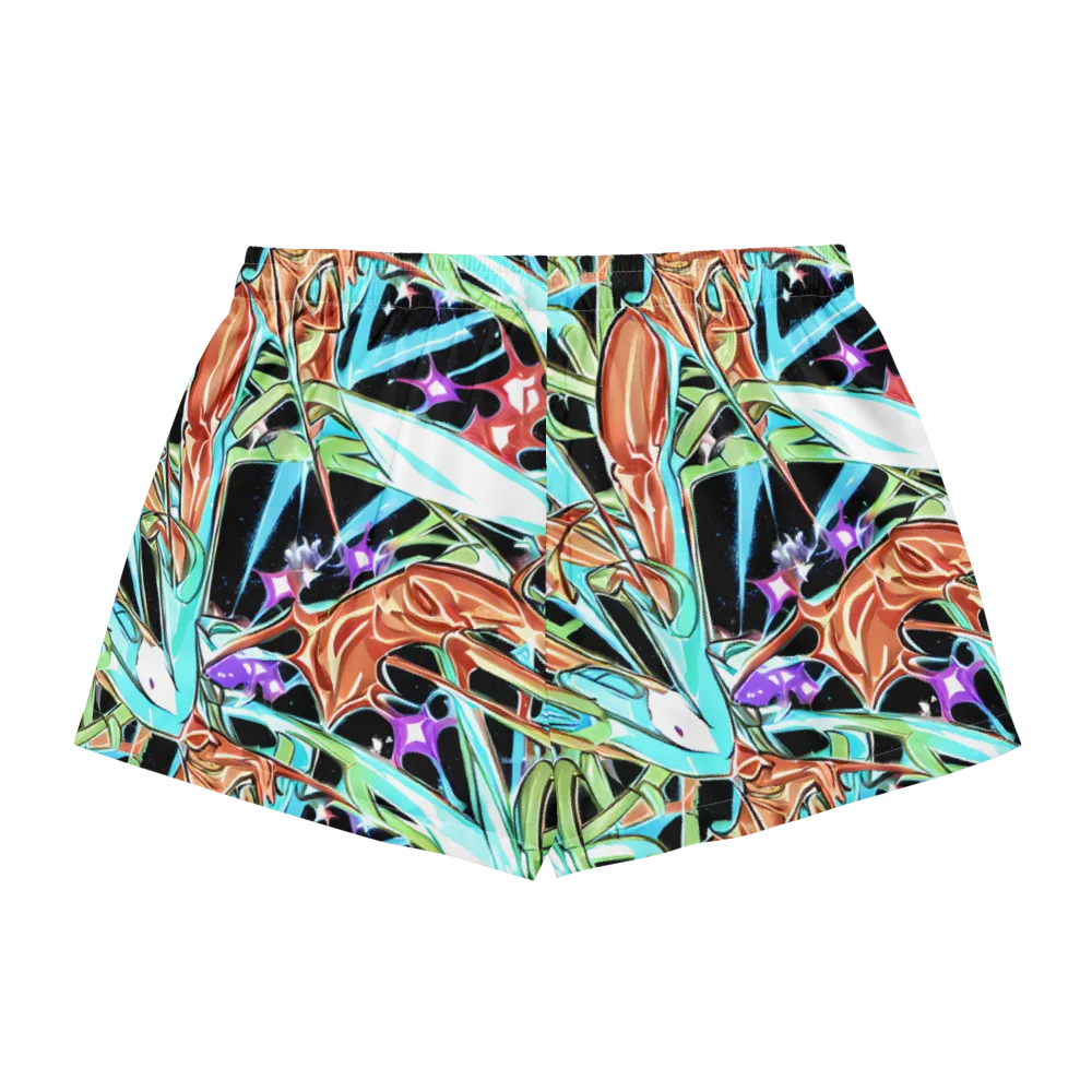 Vivid Overgrowth on Women's Pajama Shorts — Back