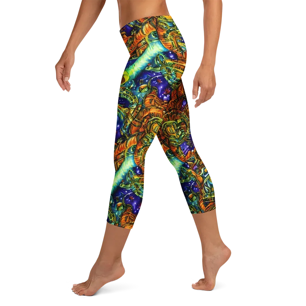Ultraviolet Machine on Capri Leggings — Left